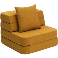By KlipKlap KK 3 Fold Sofa Soft Single 70x210 cm, Mustard