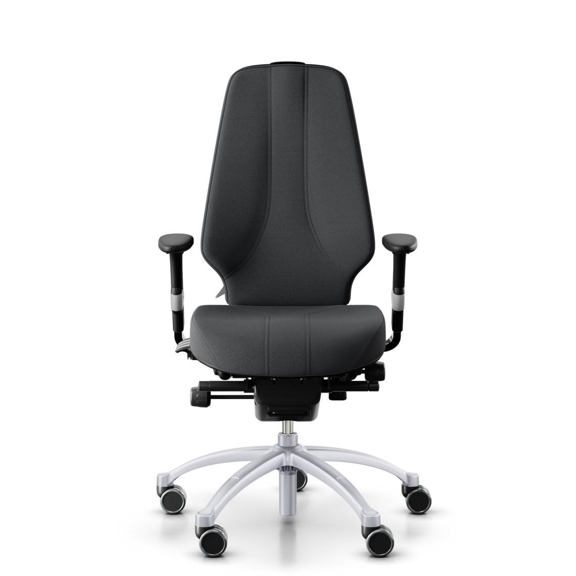 Kontorsstol RH Logic 400 Elite 24/7, Tyg Dark Grey (Select SC60134), Nackstöd Nej, Armstöd Ja, Fotkryss Silver