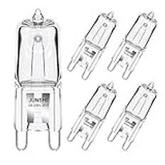 JUNSHI 5-pack G9 halogenlampor 28 W 230 V 370 Lm 2800 K varm vit dimbar