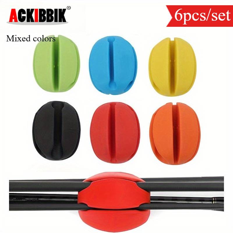 6Pcs Silicone Rod Keeper Anti-slip Fishing Pole Fixing Clip Shock Protective Accessory For Outdoor Angling Fishing Rod Storage