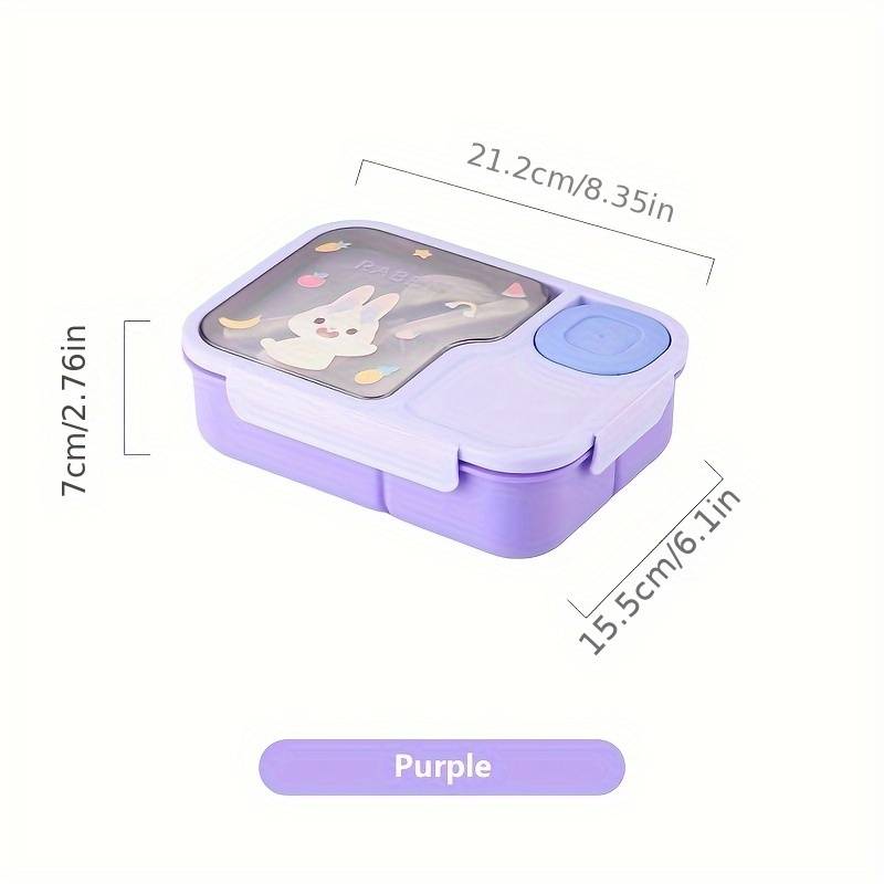 TEMU Pp Lunch Box With Compartments For Students, Office Bento Box, Microwave-safe Multi-compartment Lunch Box, Portable Large-capacity Meal Container ( In Multiple Colors)