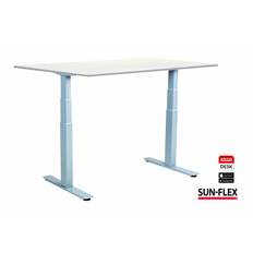 Sun-Flex Easydesk VI hæve-sænkebord 120x80cm hvid med alu stel