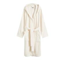 Tekla - Hooded Bathrobes S, Ivory - Badekåber - Hvid