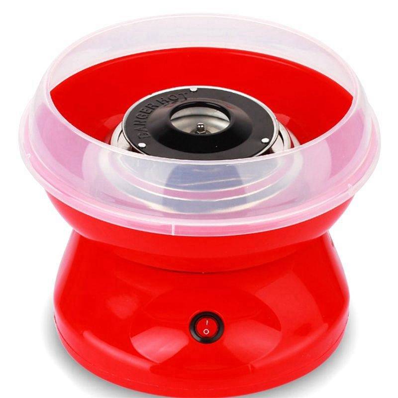 Eu plug 220v elektrisk sockervadd maskin socker sockervadd tillverkare fest diy röd