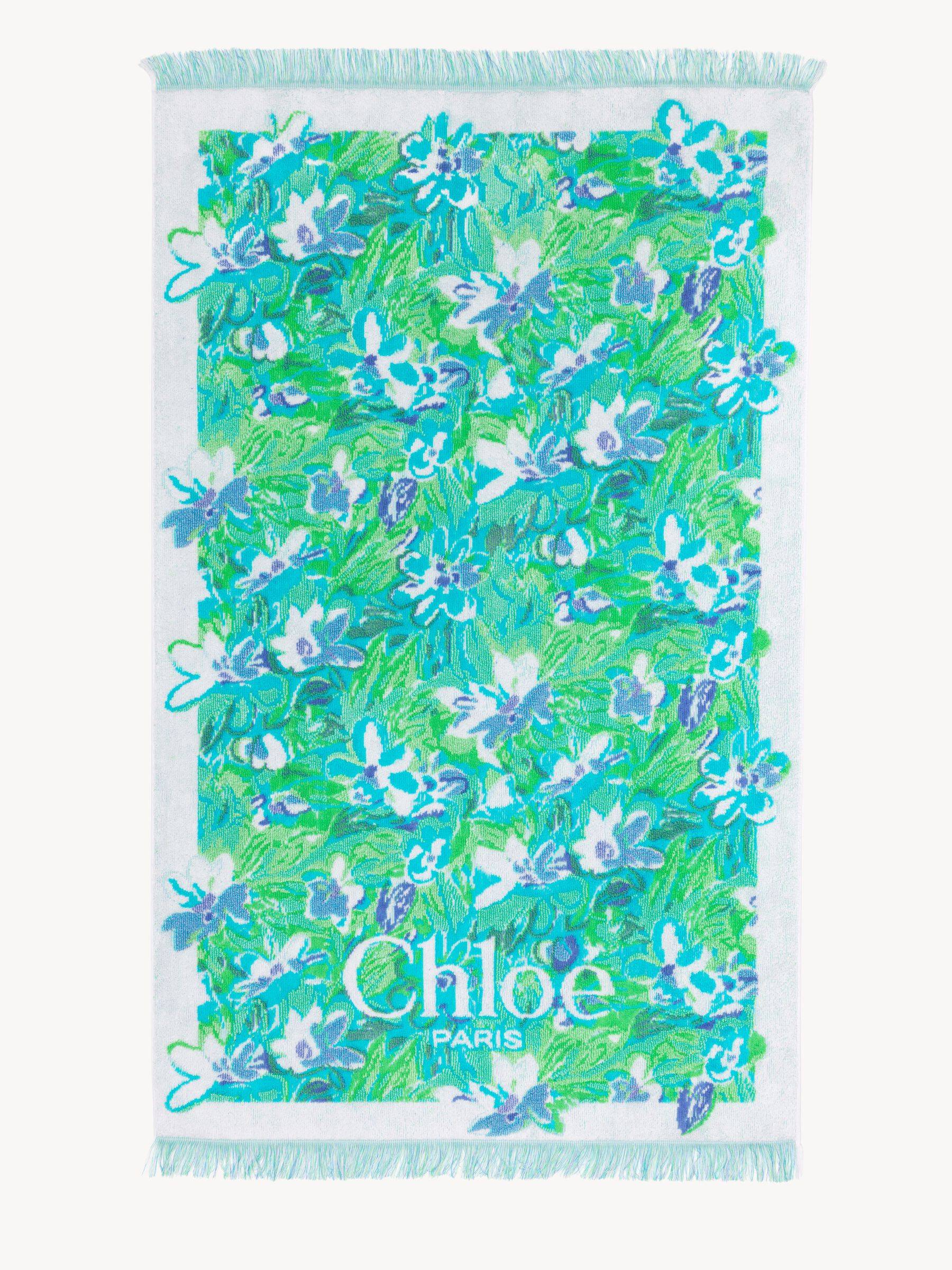 Serviette de plage Chloé Wild Flowers en coton éponge