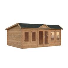 Palmako hytte Claudia Pent bruntrykimprægneret 19,4 m²