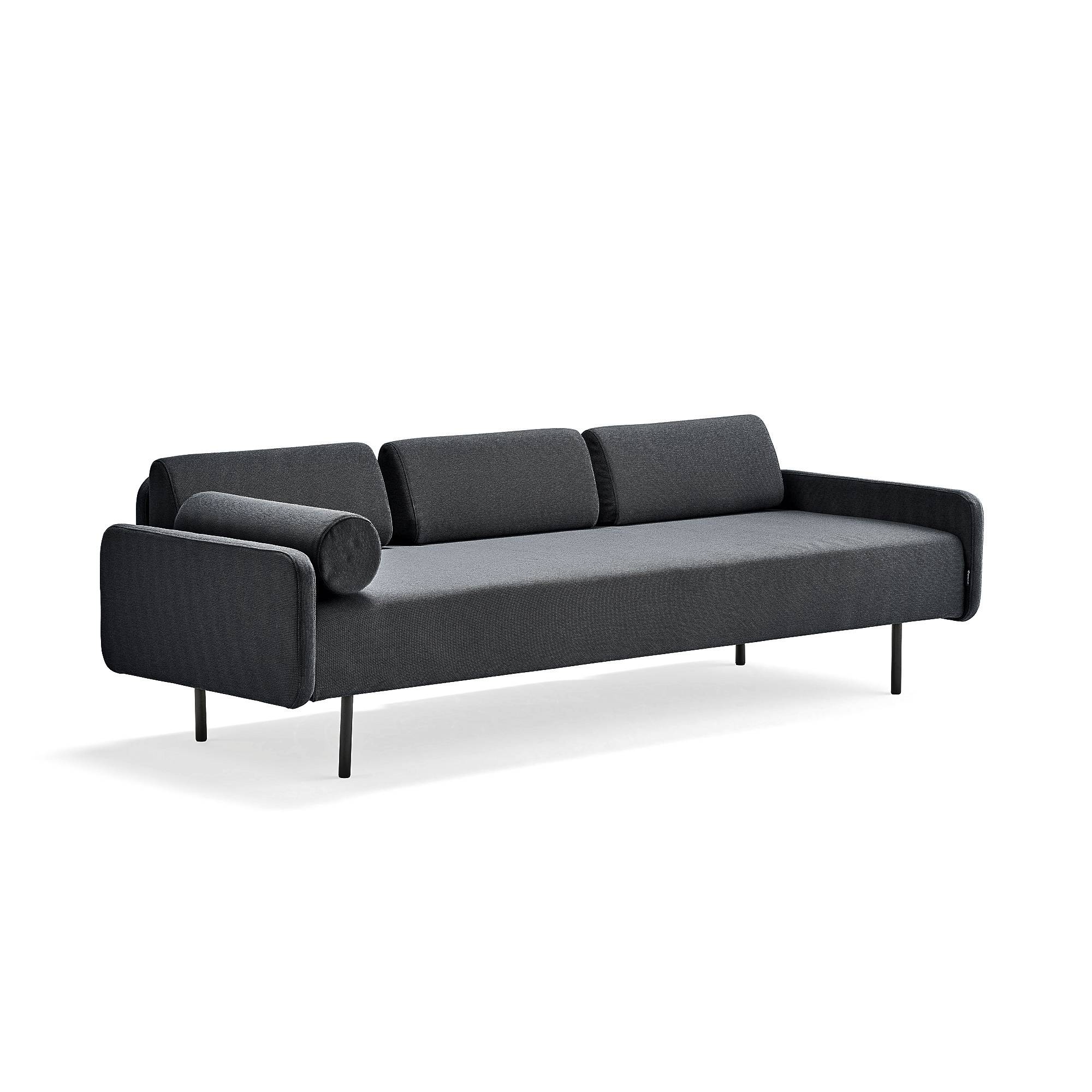 Soffa TRENDY, 3-sits, tyg, antracitgrå