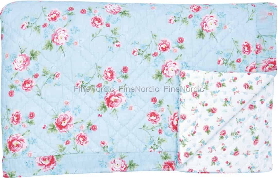 GreenGate Quilted Bed Cover "Alma Pale Blue" 140 x 220 cm