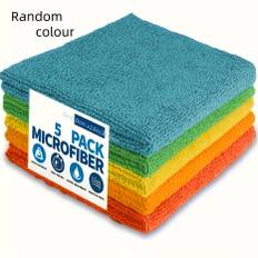 TEMU Microfiber Cleaning Cloth Set - Polyester, Suitable For Surfaces, Non-striped Glossy Finish, Ideal For Outdoor Use, Bathroom, Kitchen, Patio - Super Absorbent Towel