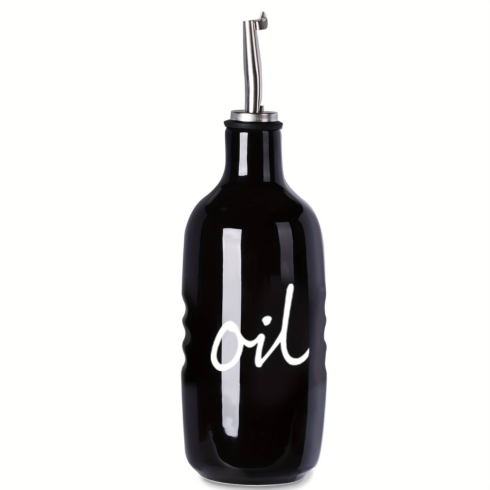 Ceramic Olive Oil, Vinegar Dispenser Set For Storing Olive Oil Or Vinegar, Kitchen Dispenser Bottle With Drip Proof Jug And Funnel, Farmhouse Ceramic Dispenser Bottle, 16oz.