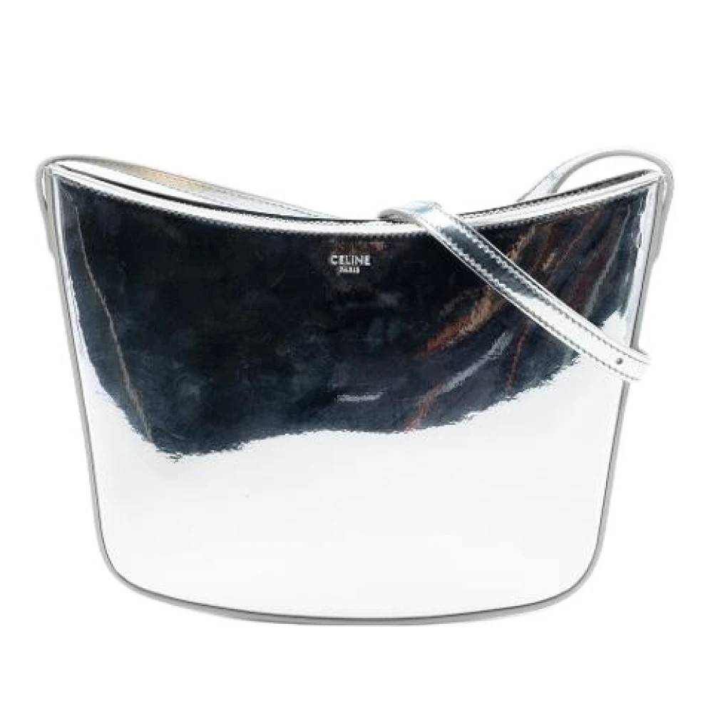 Celine Vintage Pre-owned Croque Skuldertaske - Vintage - Dame - Grå - ONE SIZE - Uld