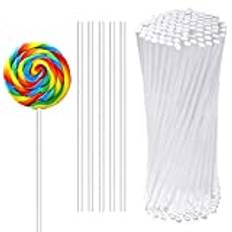 Vesaneae 100 stycken pinnar för tårta pop, akrylpinnar för klubbor, 100 x 3 mm stjälkar för tårta pops, blandpinne för cake-pops, stjälkar för tårta klubbor, pinnar återanvändbara för tårta pop