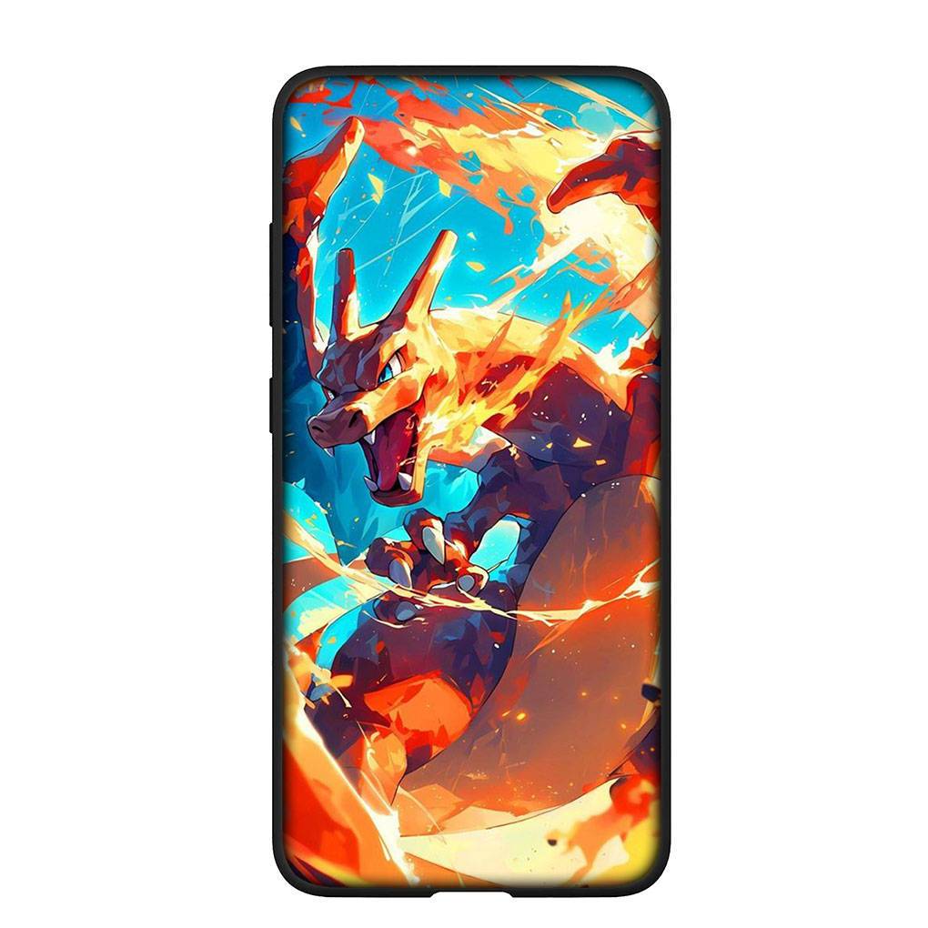 Telefonfodral för Samsung Galaxy S23 S24 iPhone 16 15 14 Xiaomi Redmi Note 13 12 11 Plus 10 Pro Max OPPO Huawei Anime Pikachu Pokemon GO Charmander Fodral for Redmi Note 12 4G aero
