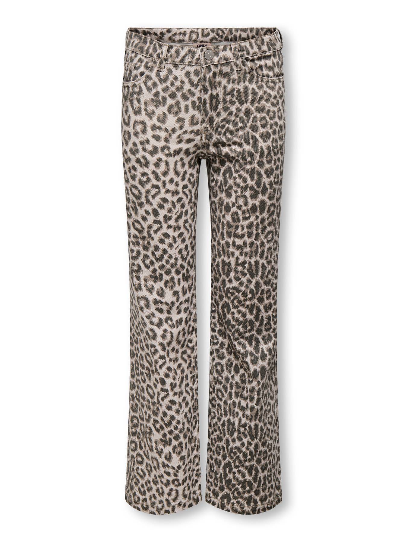 ONLY KIDS High Waist Wide Leg Leo Jeans Silver Lining