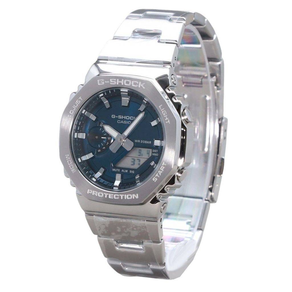 Casio G-Shock G-Steel Analog Digital Blå Urtavla Kvarts GM-2110D-2B 200M Herrklocka black