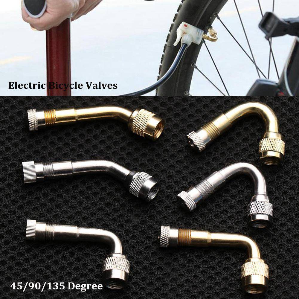 45/90/135 Graders Vinkel Mässing Luftdäck Ventilstam Elcykel Ventiler Tillbehör