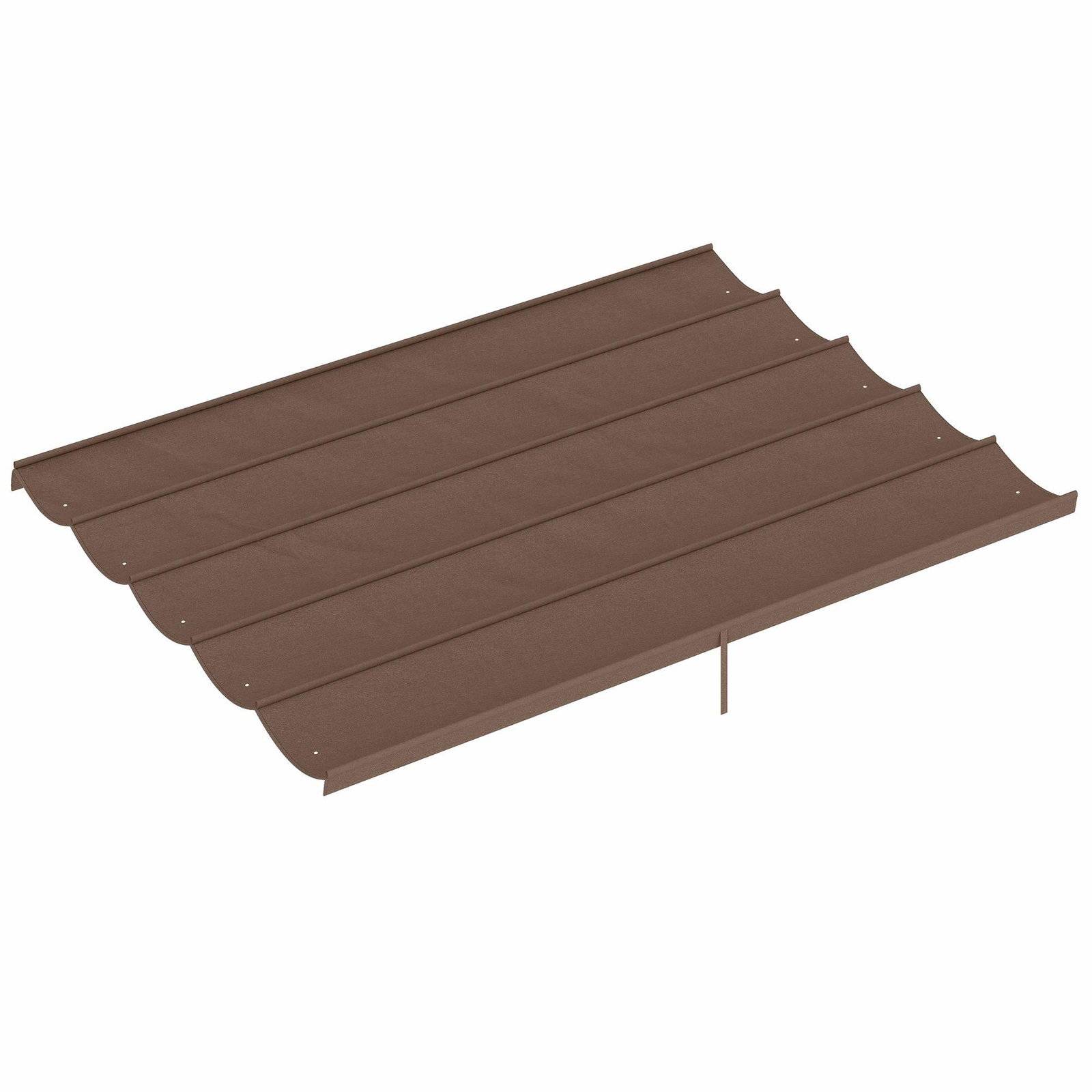 Utdragbar pergolatak 4x3m, väderbeständig, kaffe