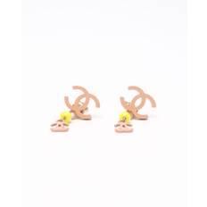 CHANEL Coco Mark Dangling Earrings - Pink (4 cm x 2 cm)