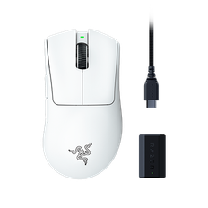 Razer DeathAdder V3 Pro - White - Classic Base - 8000 Hz