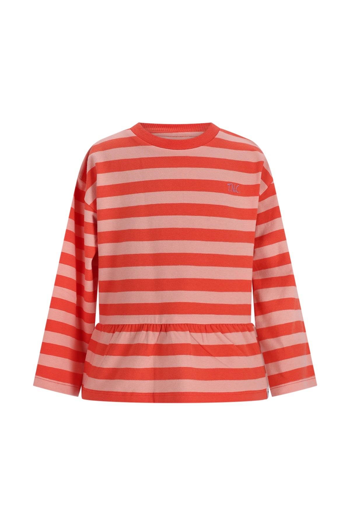 The New Chapter | T-shirt Loua red pink stripes - 104