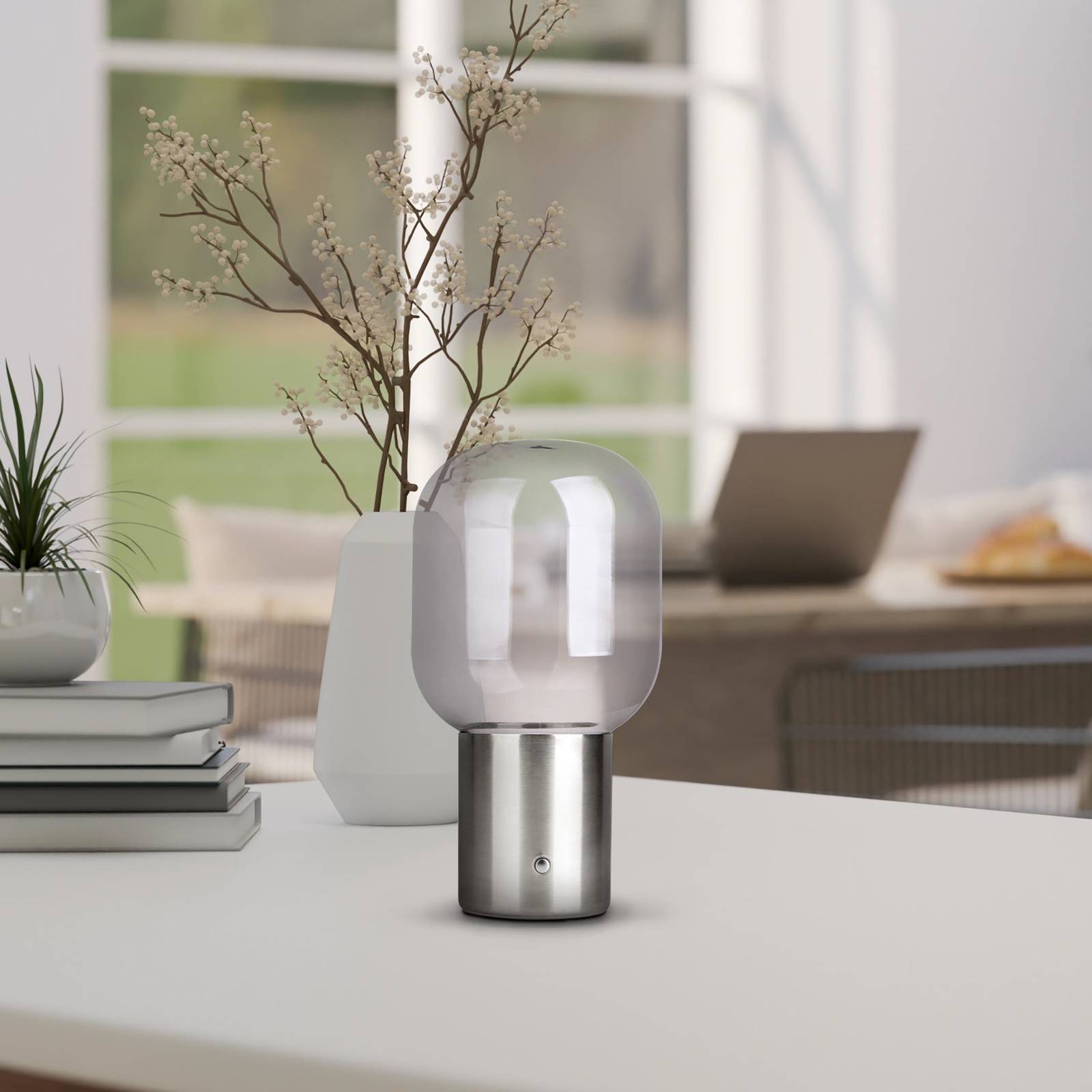 Näve Bordslampa Albero, dimbar, Aluminium / grå / zink, Vardagsrum / matsal, Aluminium / grå / zink, Modern, Bordslampa