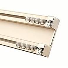 Kraftigt takgardinspår 2 m 12 m dubbel gardinskena aluminiumstång för rumsavdelare C färgstorlek 2 m (2 x 1 m)