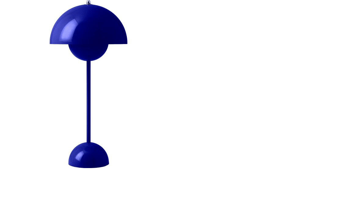 &TRADITION FLOWERPOT VP3 COBALT BLÅ BORDLAMPE