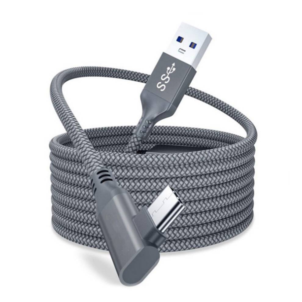 Højtydende USB Type C-kabel til VR-headset, 4,8 m Oculus Link-kabel med præcisionsgelteknologi og langvarig vandtæt belægning, hurtig