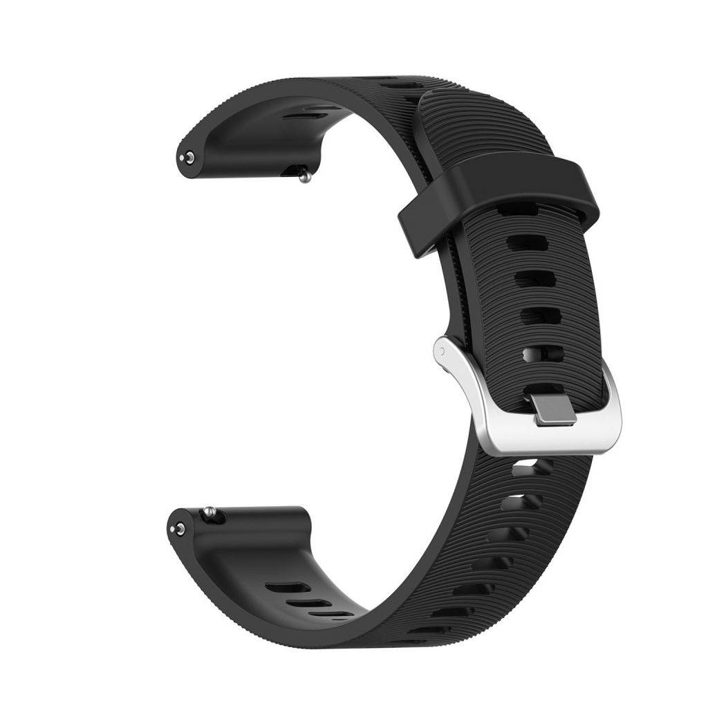 Silikonarmband – Garmin/Samsung/Ticwatch/Huawei/Amazfit – Svart