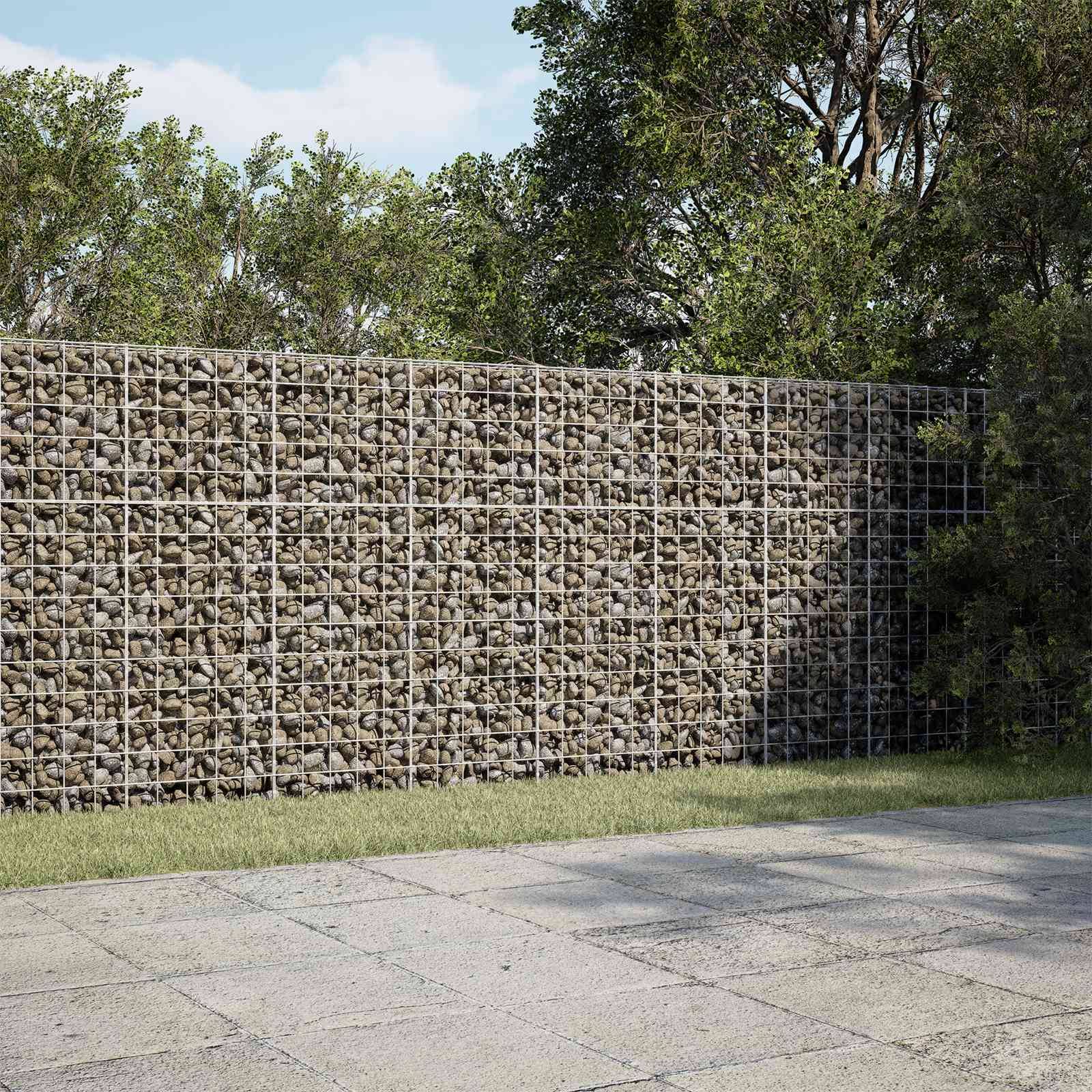 vidaXL Gabion med 5 mm tråd og 10x10 cm net 250x50x150 cm