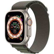 Apple Watch Ultra (2022) | 49 mm | GPS + Cellular | silver | Alpine Loop grön Large