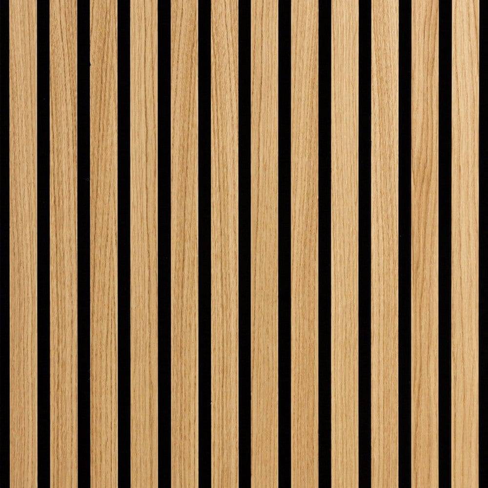 Wood on Wall Akustikpanel Ek Oljad - 2-pack / Svart / 2700x600mm