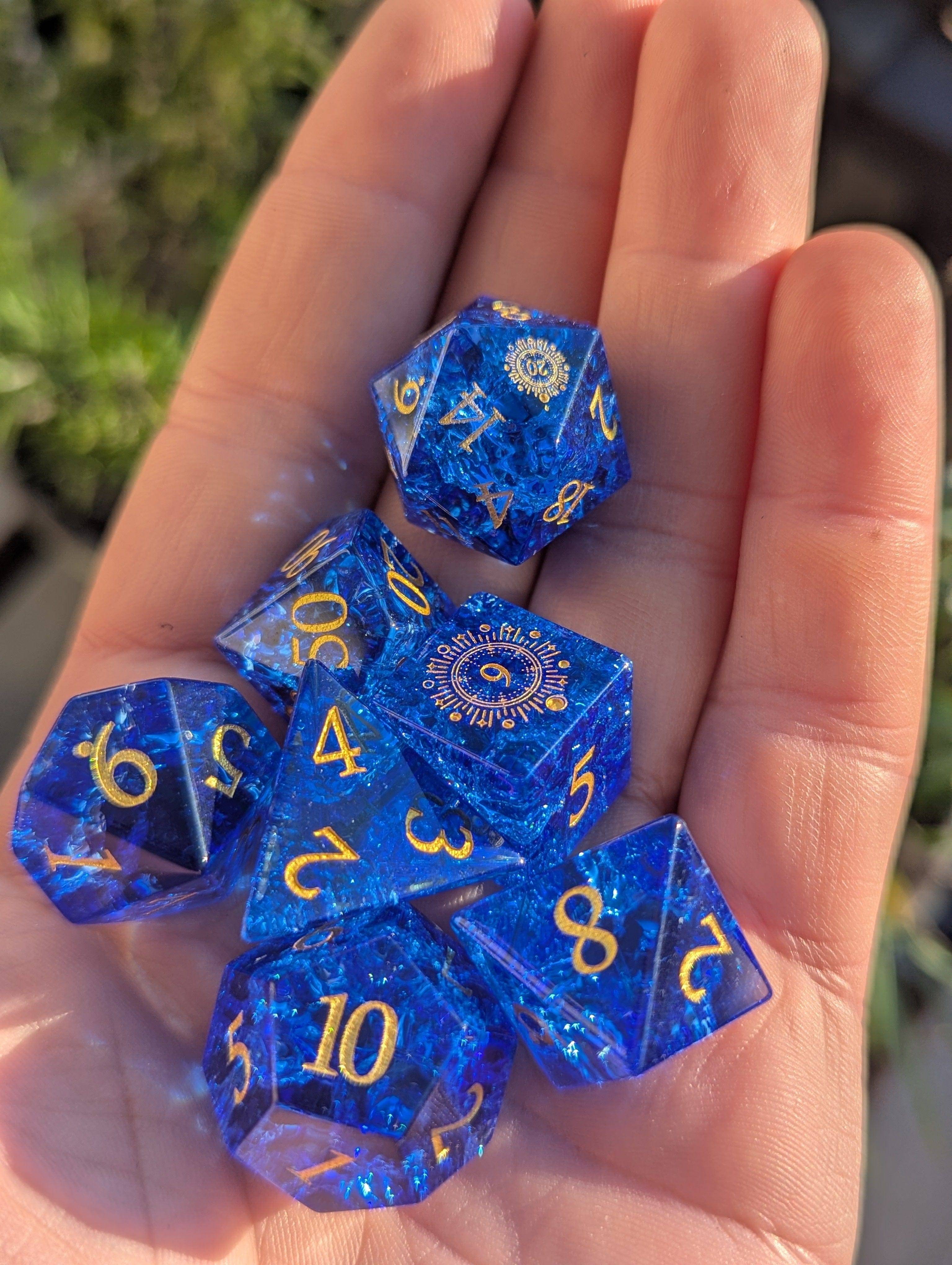 Crystallised Ocean - roleplaying dice Exclusive - D4