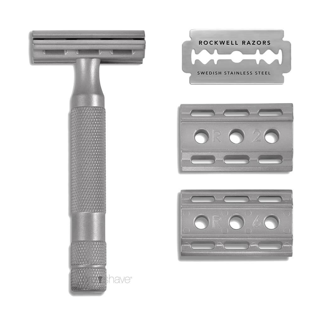 Rockwell Razors 6S Justerbar DE-Skraber, Rustfrit stål.