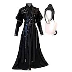 Tian Guan Ci Fu Cosplay Kostym He Xuan Kinesiska Ancient Hanfu Cosplay Uniformer Full Set Anime Cosplay for Halloween(He Xuan Cosplay+wig,M)