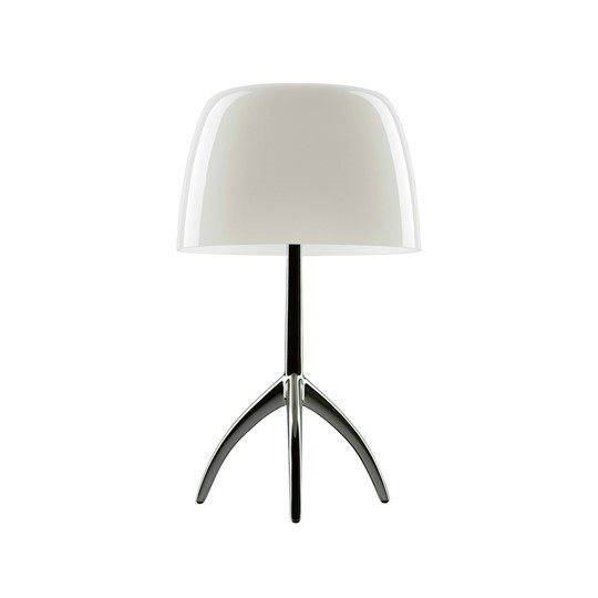 Foscarini Lumiere Piccola Bordslampa Svartkrom/Vit On/Off E14