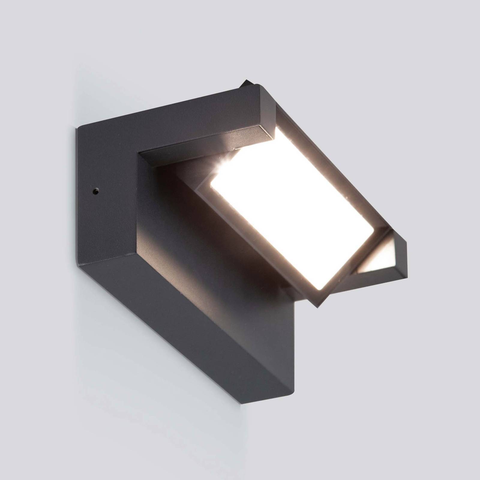 EVN LED utomhus vägglampa Wav, Svart, Aluminium / grå / zink, Modern, LED-vägglampa utomhus