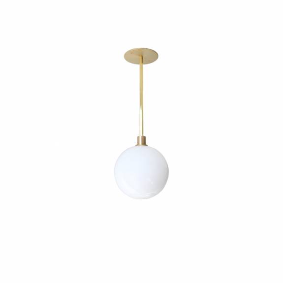 Stem 1X Pendel 180mm Sphere Brushed Brass/White Dipped