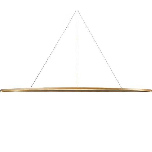 Ellisse Mega Pendel Oval Guld/Hvid Downlight 3000k.