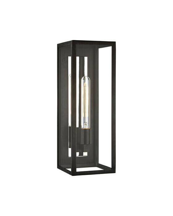 Visual Comfort Fresno vägglampa utomhus svart - Grå / Silver