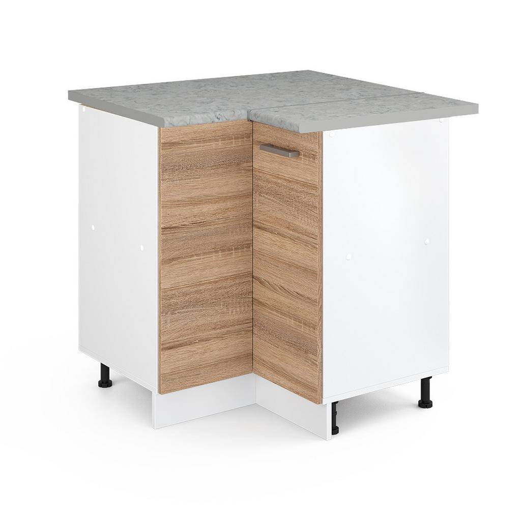 HÖRNSKÅP FÖR BOHAG R-Line Sonoma 75.6 cm med dörr, med bänkskiva - Sonoma ek