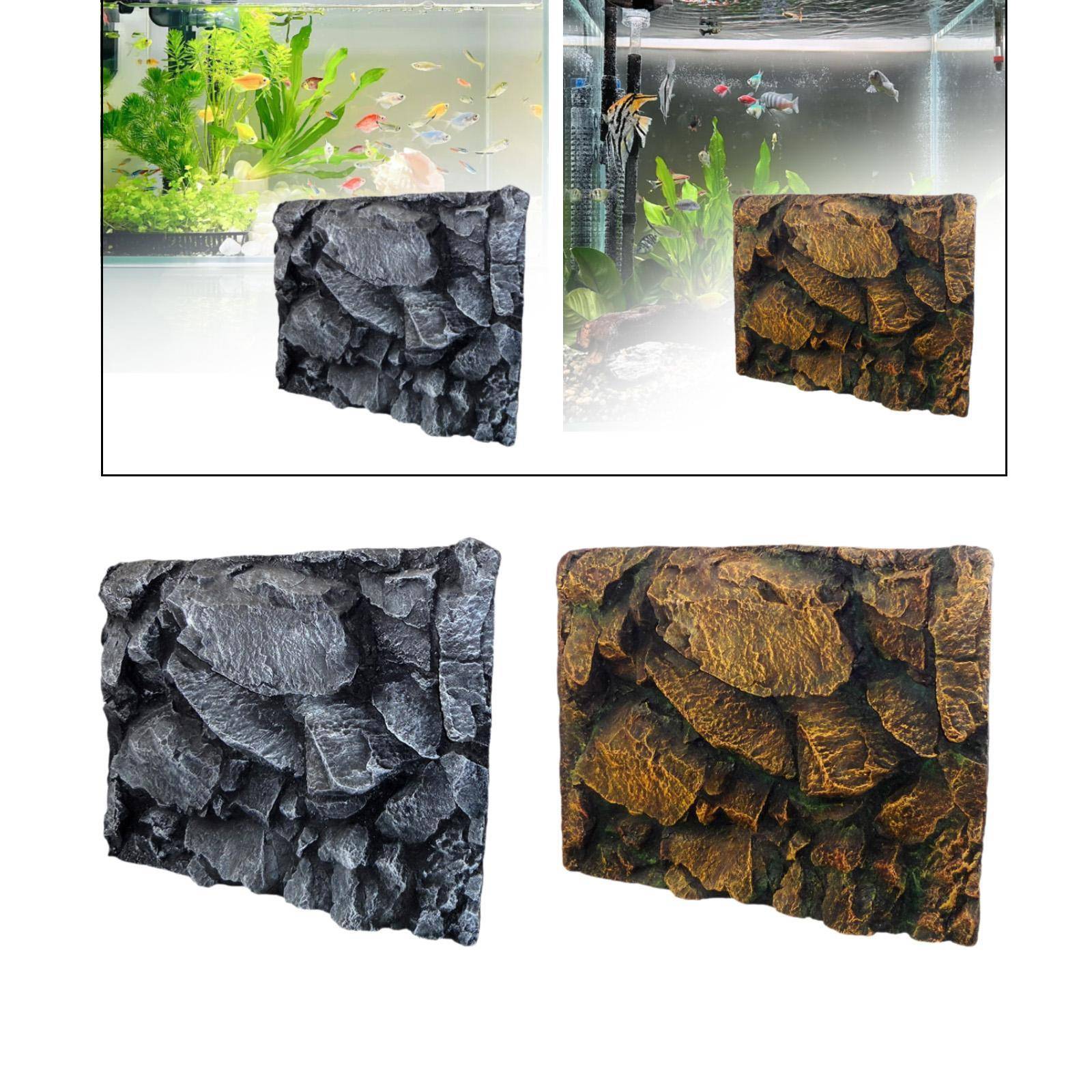 3D Bakgrundsvägg för Reptilakvarium för Akvariebakgrund 23,6 X 17,7 X 2,5 Tum för Fisk Kameleoner Mångsidigt Tillbehör