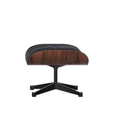 Vitra - Lounge Ottoman Santos Palisander/Nero 66 - Fotpallar - Charles & Ray Eames - Svart - Metall/Trä