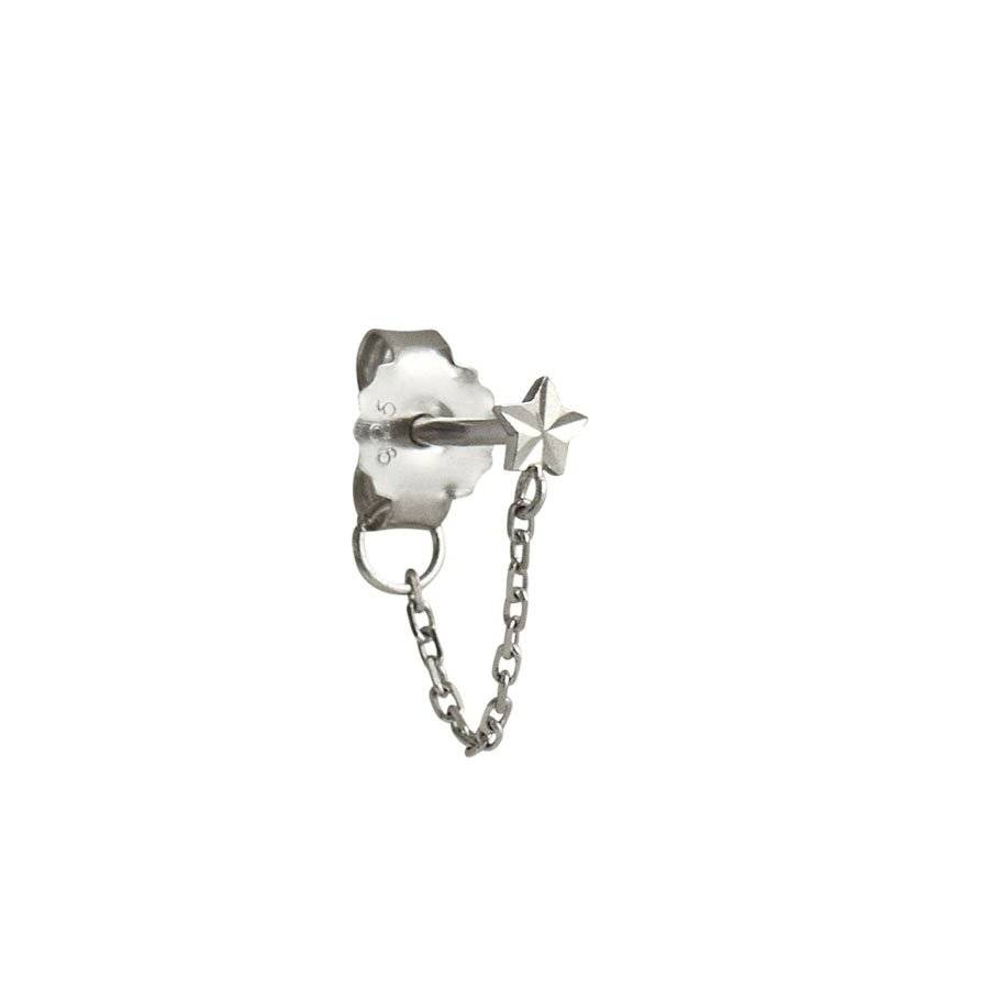 Star Etoile w. Chain Earring silver.