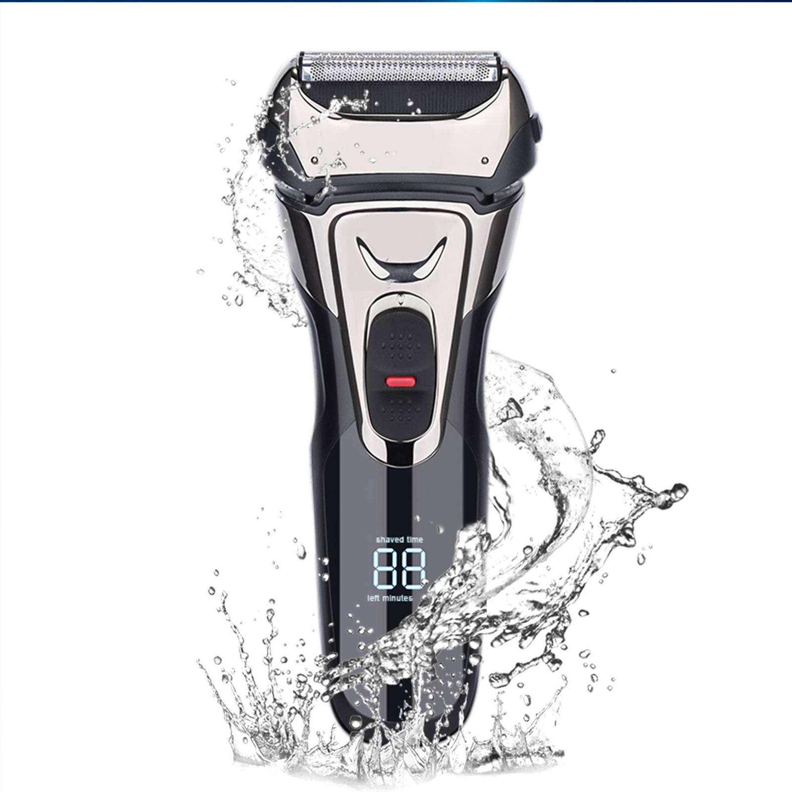 Pop-Up Trimmer Electric Shaver Stainless Steel Shaving Machine Men's 3D Triple Floating Blade Razor Shaver Barber Trimmer FK-605