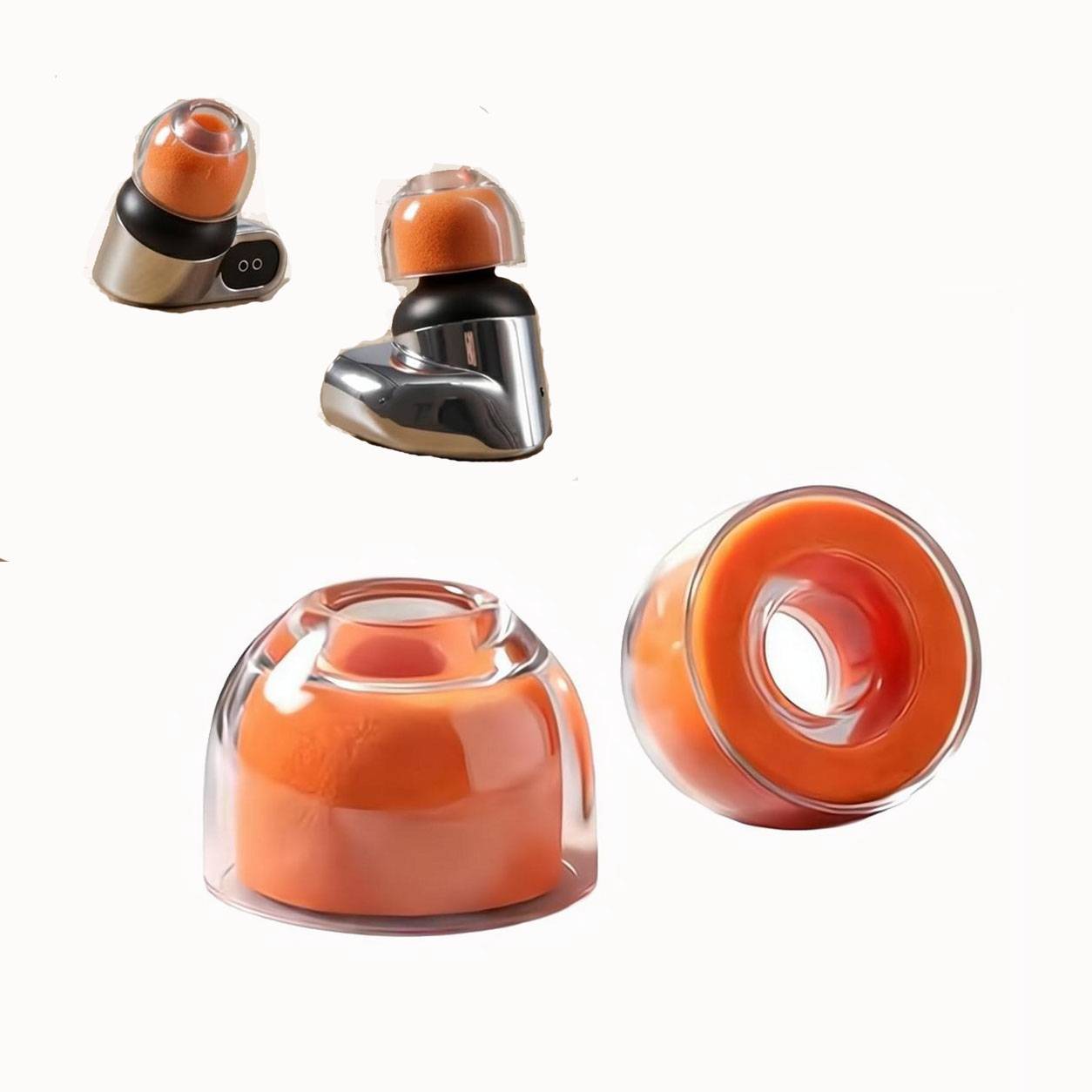 Liquid Silicone Sponge Ear Tips For SONY WF-1000XM6/5/4/3/2, and other earbuds with a nozzle diameter of 4-6mm