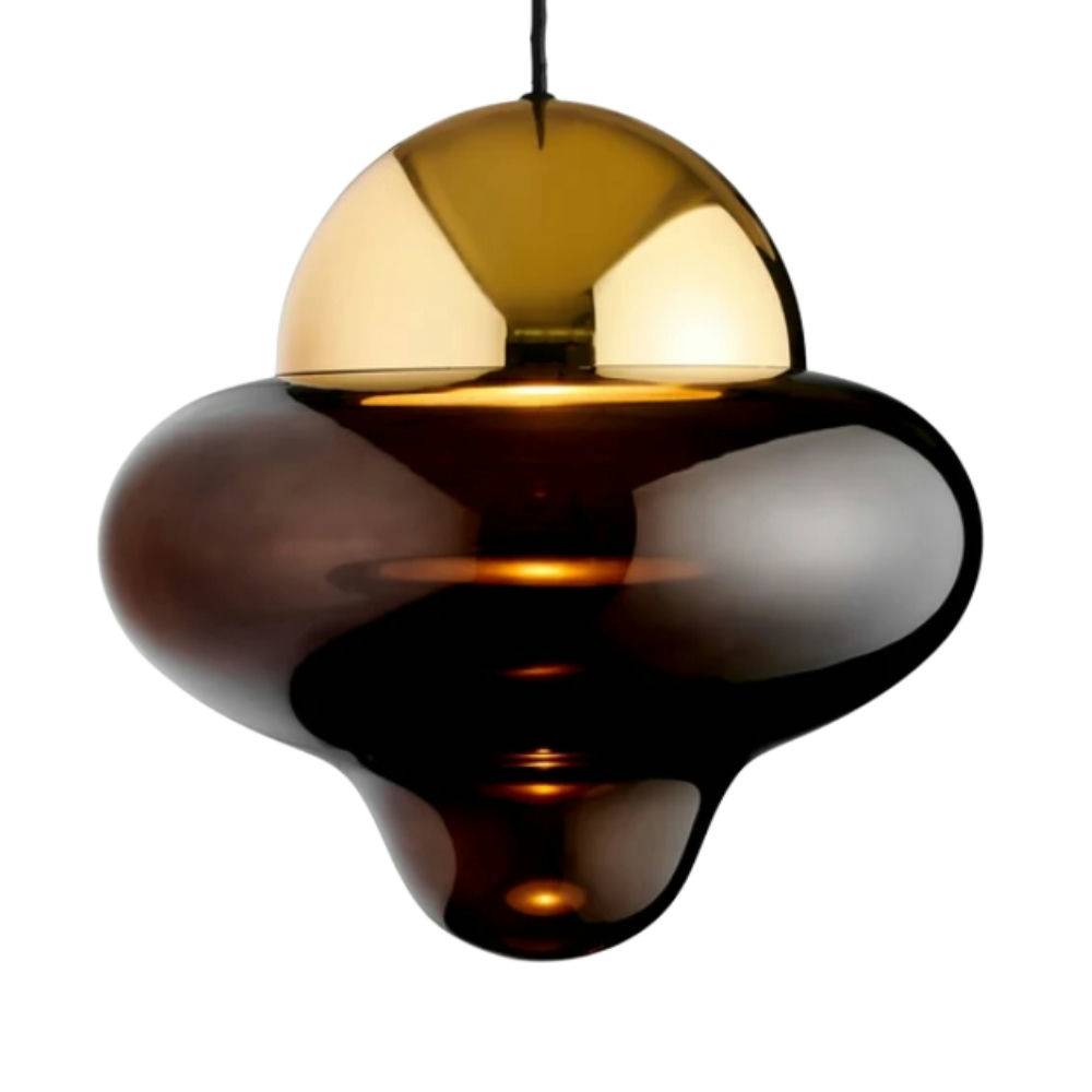 Design By Us Nutty XL Pendel Gold Brown Glass