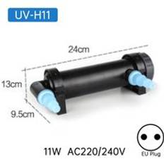5-36w akvarium uv-bakteriedödande lampa ultraviolett fiskdamm rent vatten nedsänkbar sterilisationslampa akvariedesinfektionslampa - Uv -h11 eu