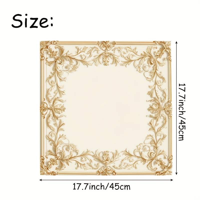 4pcs Elegant Christmas Reusable Cloth Napkins - Soft Absorbent Square Dinner Napkins Suitable For Xmas Party, Holiday Dining & Everyday Use - Fabric With Holiday Table Setting Decorations, 2d Flat