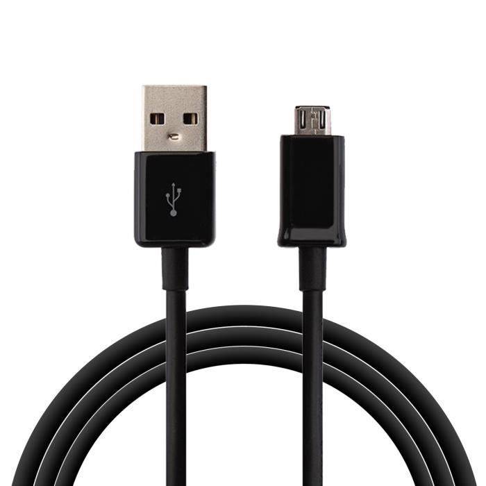 Kabel för kamera - PHONILLICO - CoolPix P1000 P900 P600 - Micro USB 1m - Svart svart